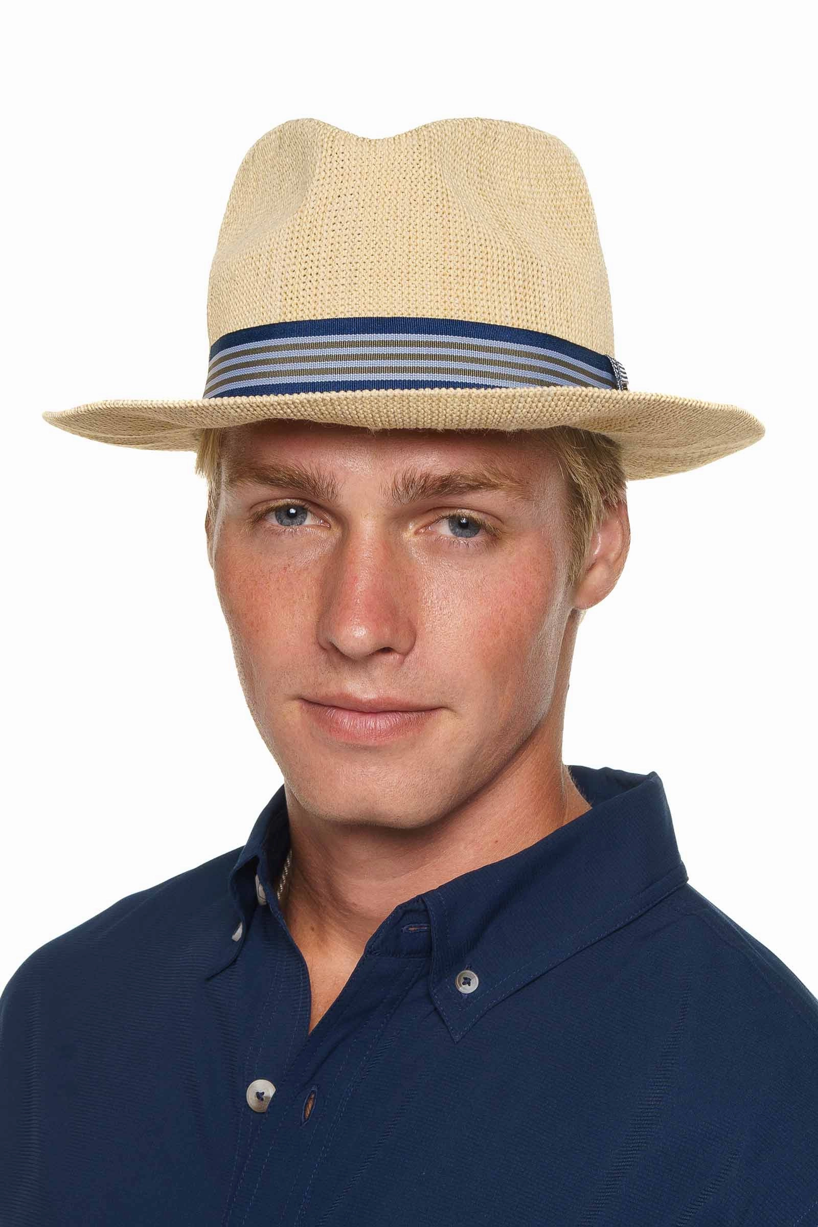 1st Street Men's Classic Poly Knit Fedora | Natural