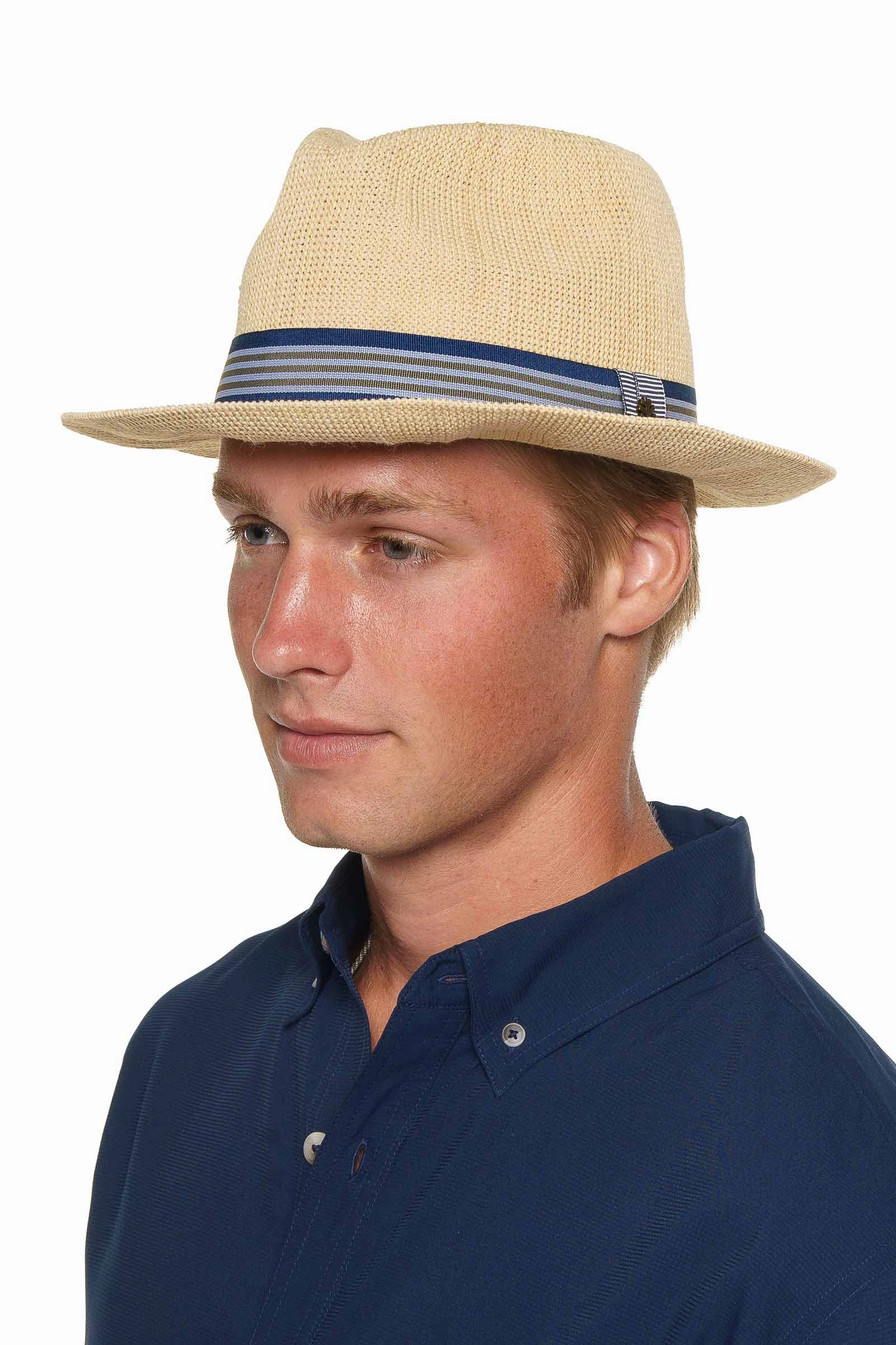 1st Street Men's Classic Poly Knit Fedora | Natural