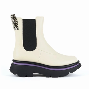 Cloud Comfort Urban 4Ccccee | Women'S Chelsea Boots | Crunch Chelsea Ivory | White