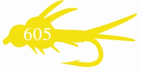 605 Fly Decal/Sticker Yellow