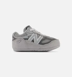 990V6 Crib Bungee Infant Toddler Lifestyle Shoe - Grey Grippy Traction Cushioned Insoles