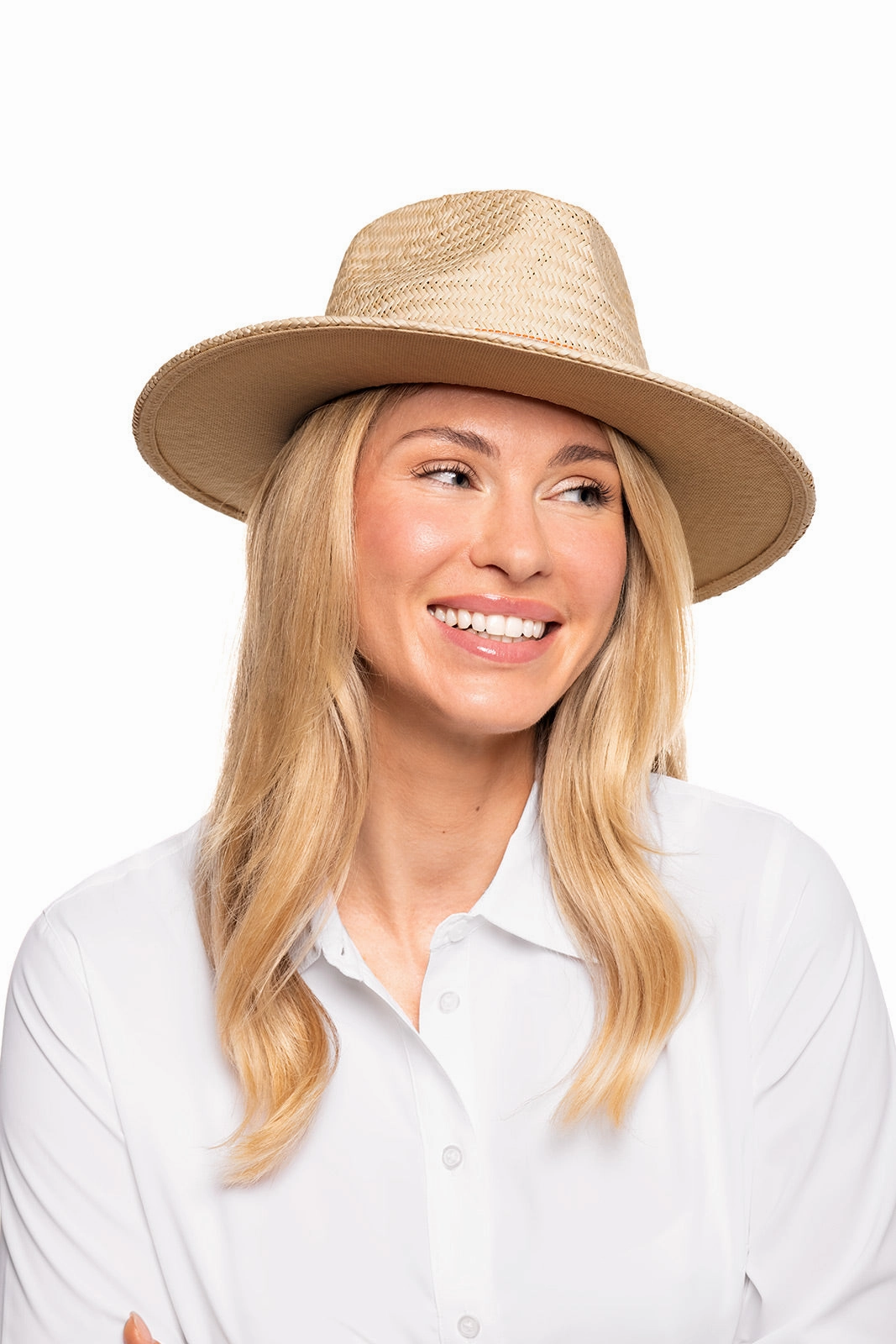 Abaco Palm Straw Pinch Front Fedora  | Natural