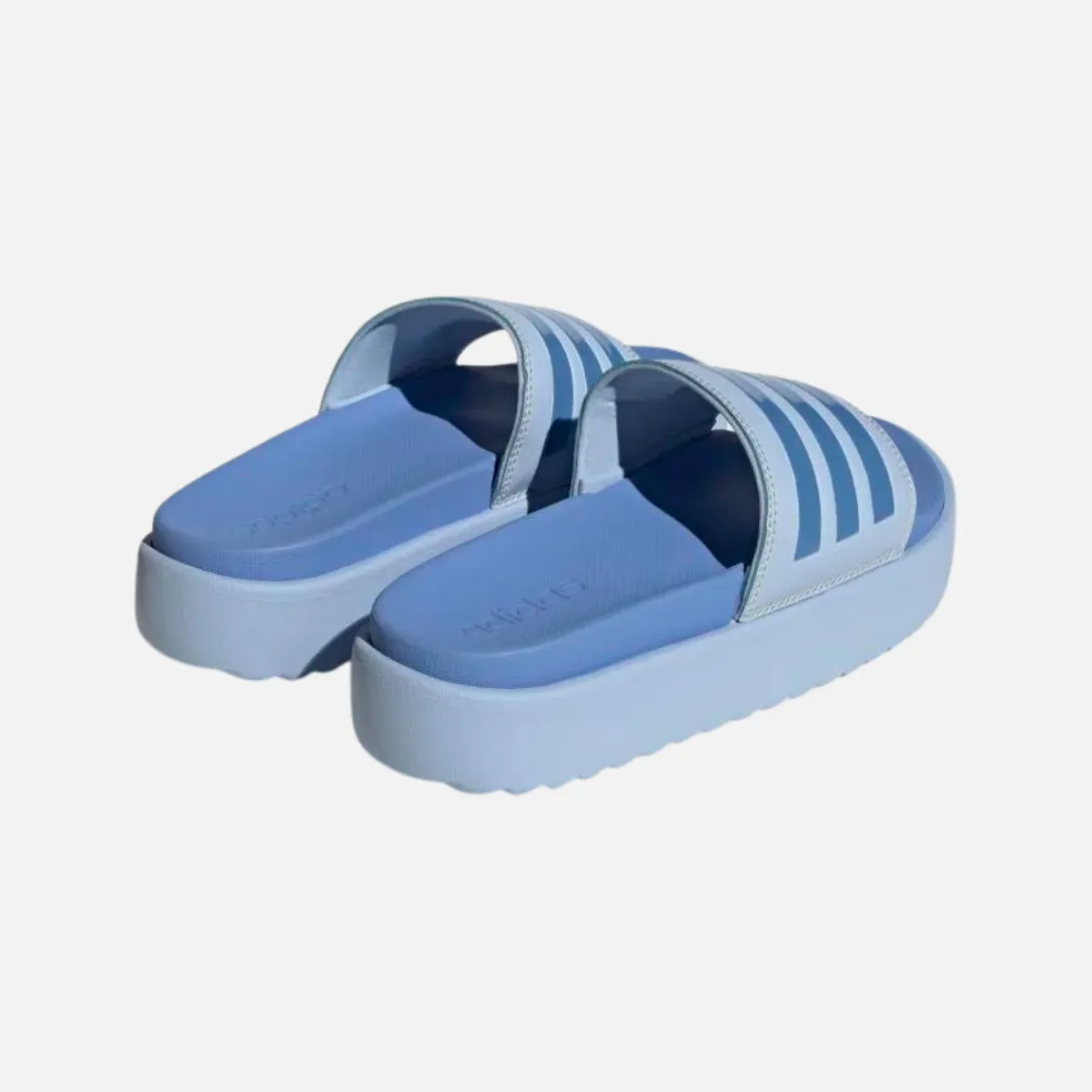 Adidas Adilette Platform Women Sportswear Slide -Blue Dawn/Blue Fusion Met./Blue Fusion Unisex Shoes Stylish Footwear