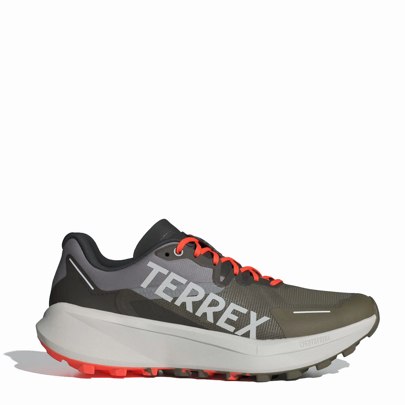 Adidas Terrex Agravic 3 Trail Running Shoes Olive Strata / Grey One / Semi Impact Orange Odor Control