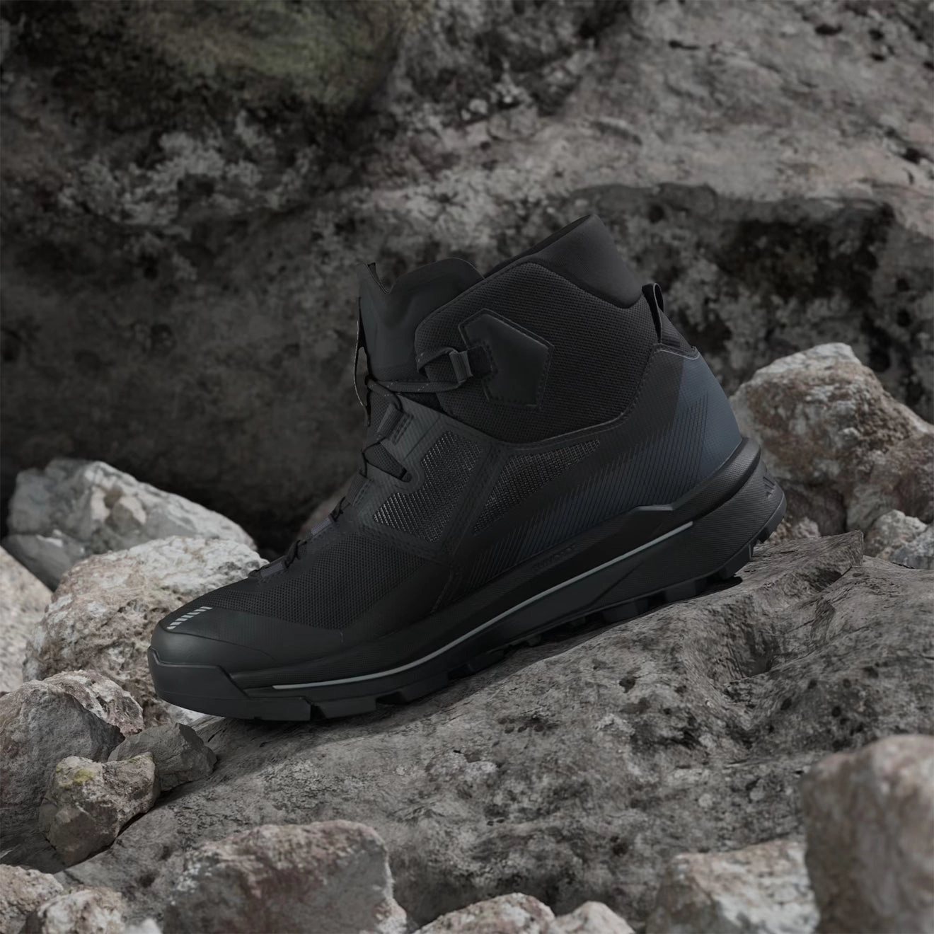 Adidas Terrex Skychaser Tech Gore-Tex Hiking Shoes Core Black / Grey Comfort Heel