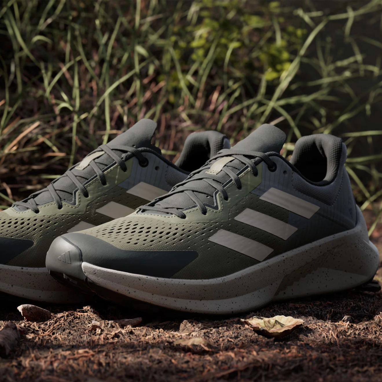 Adidas Terrex Soulstride Flow Trail Running Shoe Olive Strata / Wonder Beige / Charcoal Modern Classic