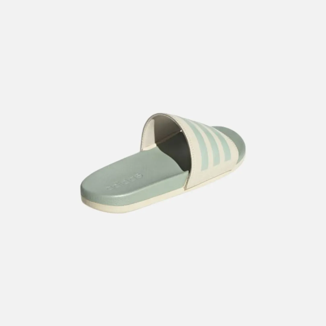 Lightweight Adilette Comfort Slides Wonder White / Linen Green Met. / Linen Green Met.