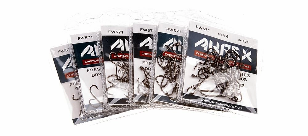 Ahrex FW571 Long Dry Fly Barbless Hook 24 pack
