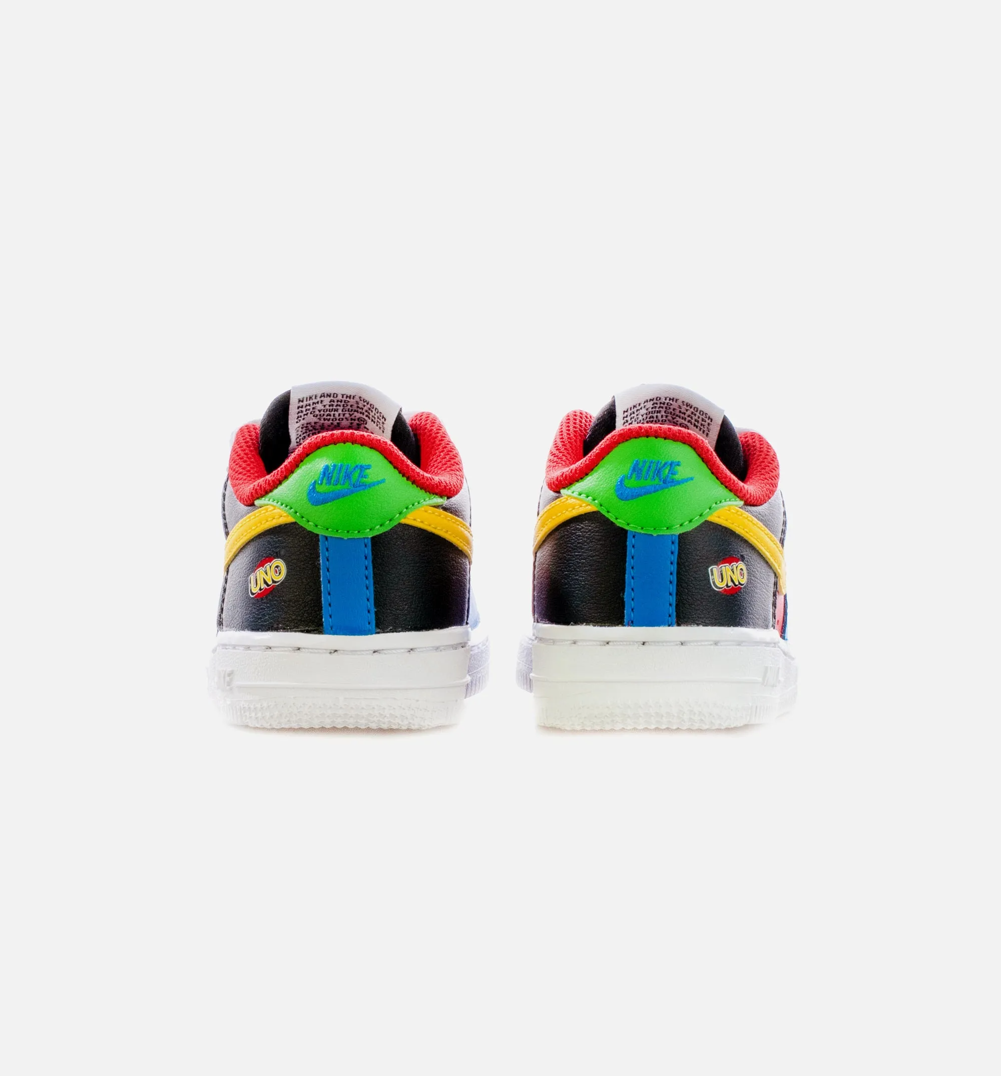 Minimal Footwear Air Force 1 Uno Infant Toddler Lifestyle Shoe - Black/Red/Multi Free Shipping