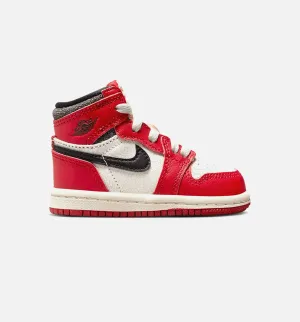 Air Jordan 1 High Og Chicago Lost & Found Infant Toddler Lifestyle Shoe - Black/Red Limit One Per Customer Minimal Footwear Rugged Sole