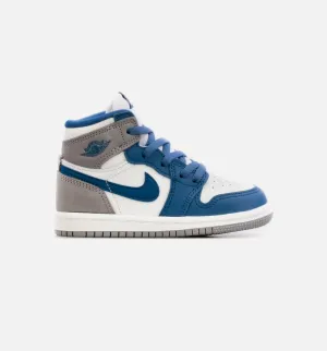 Comfort Shoes Slip Resistant Work Air Jordan 1 High Og True Blue Infant Toddler Lifestyle Shoe -  Blue/White Free Shipping