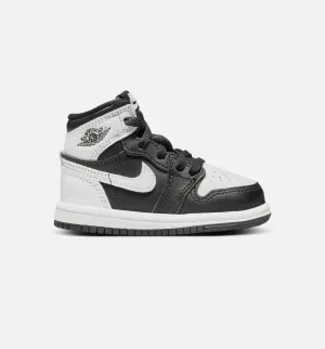 Air Jordan 1 Retro High Og Infant Toddler Lifestyle Shoe - Black/White Comfort Heel
