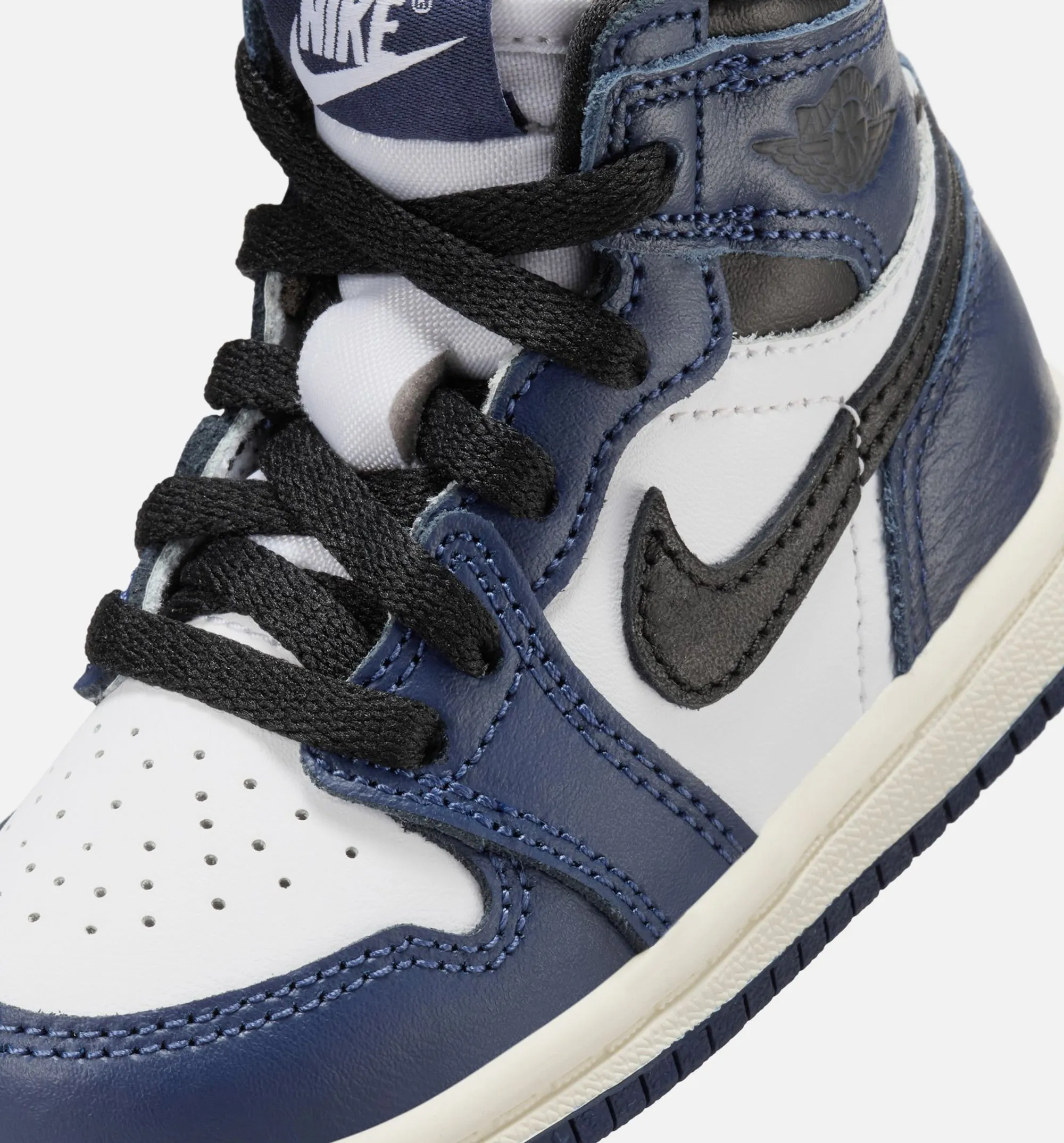 Air Jordan 1 Retro High Og Midnight Navy Infant Toddler Lifestyle Shoe - Midnight Navy/White Functional Footwear Durable