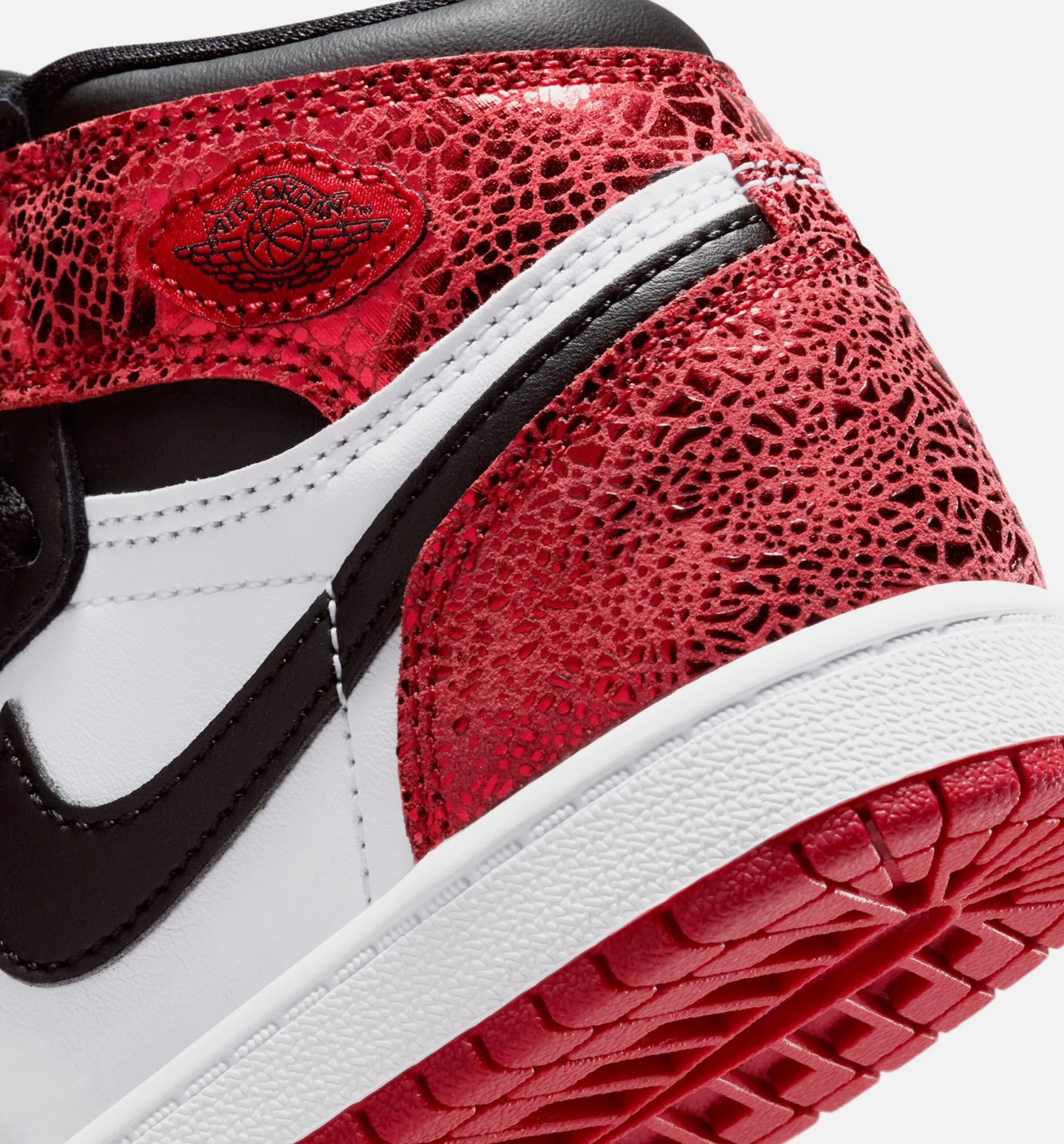 Air Jordan 1 Retro High Og Ruby Preschool Lifestyle Shoe - Varsity Red/Black/White Streetwear Footwear All Day Support