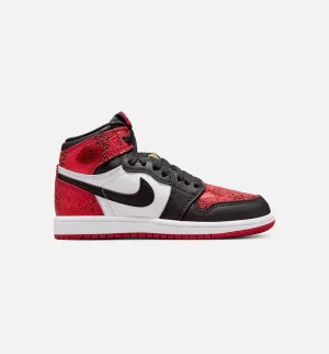 Comfort Sole Air Jordan 1 Retro High Og Ruby Preschool Lifestyle Shoe - Varsity Red/Black/White