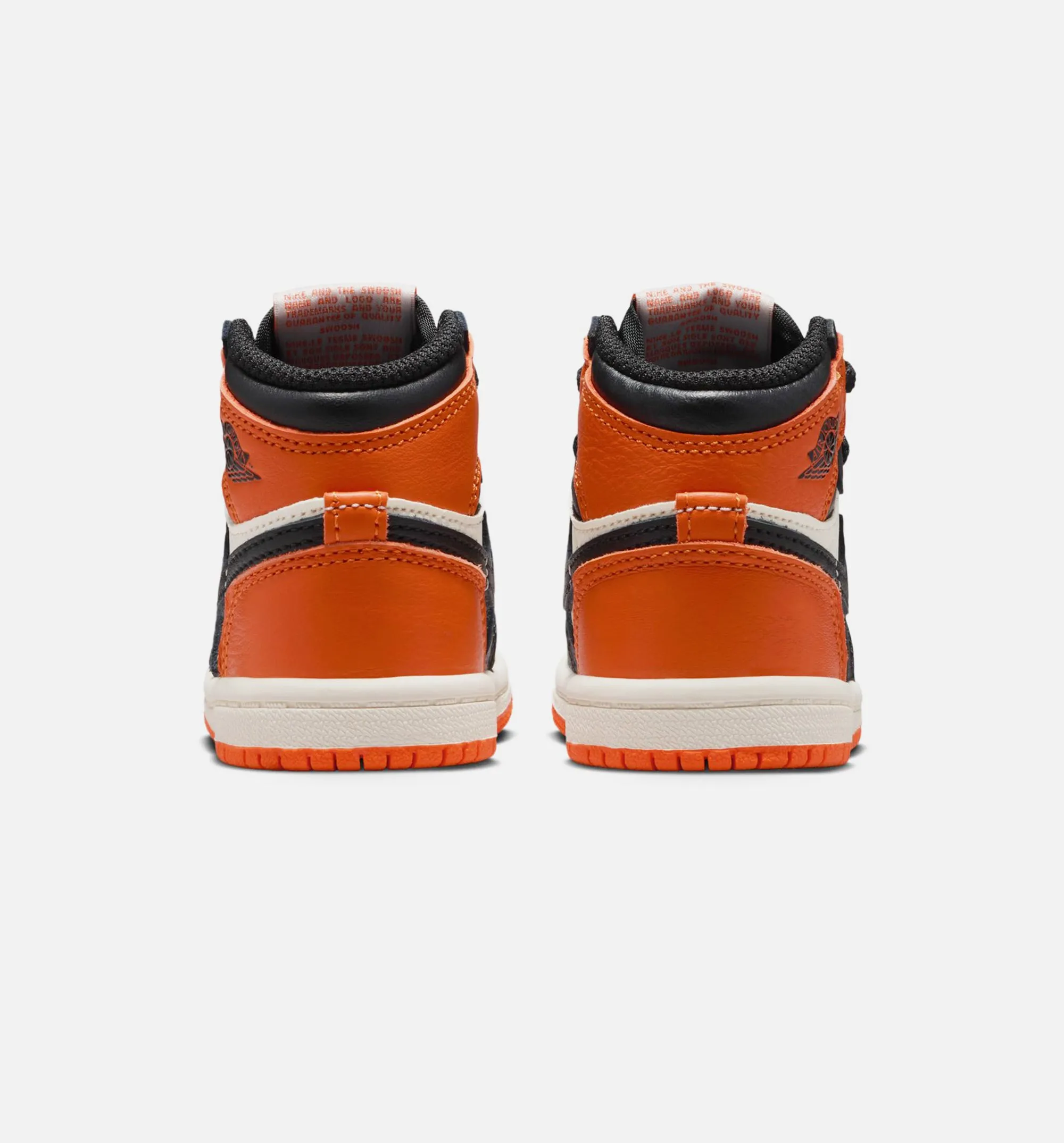 Comfort Technology Sustainable Shoes Air Jordan 1 Retro High Og Shattered Backboard Infant Toddler Lifestyle Shoe - Black/Black/Sail/Starfish