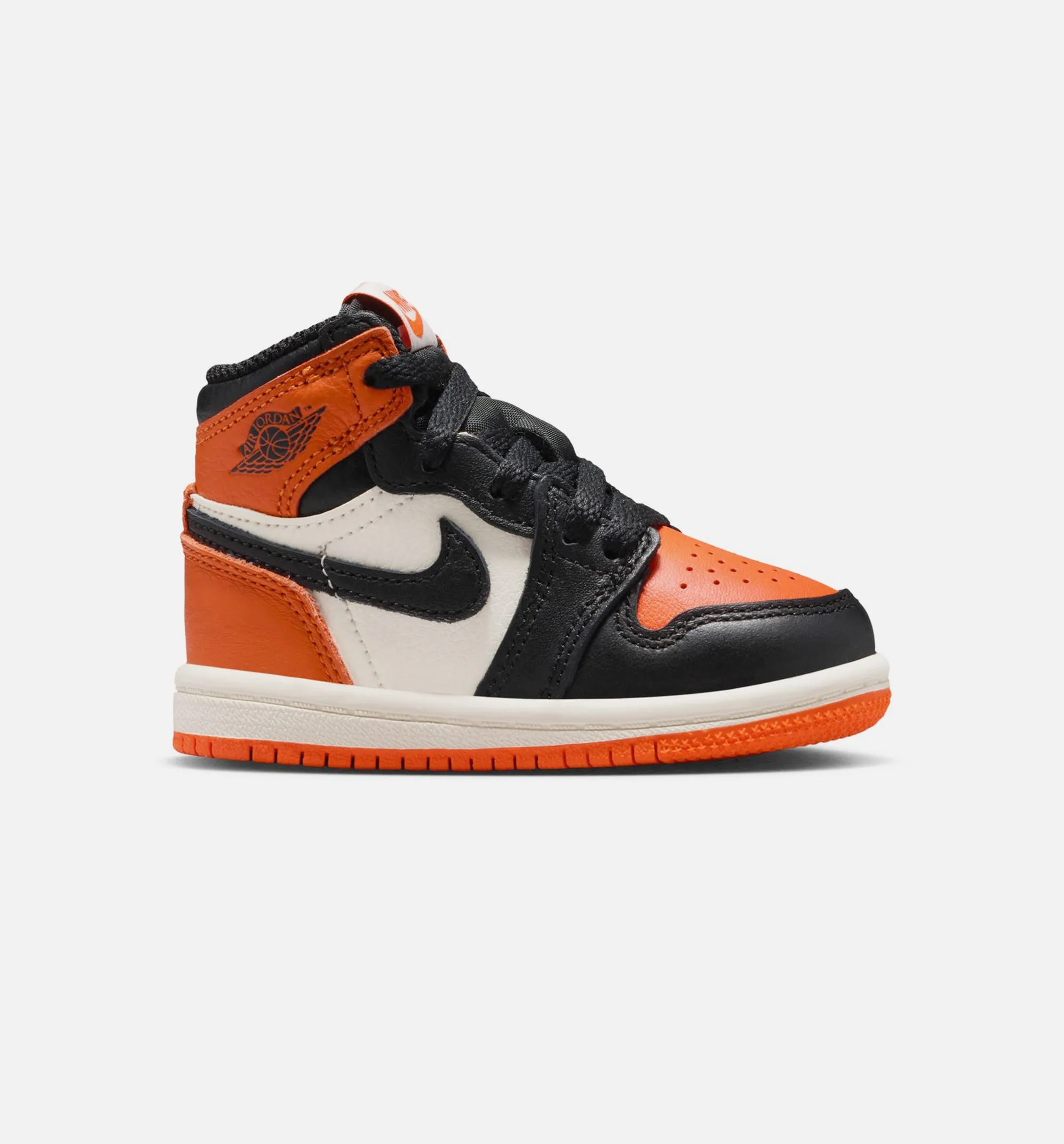 All Day Comfort Air Jordan 1 Retro High Og Shattered Backboard Infant Toddler Lifestyle Shoe - Black/Black/Sail/Starfish
