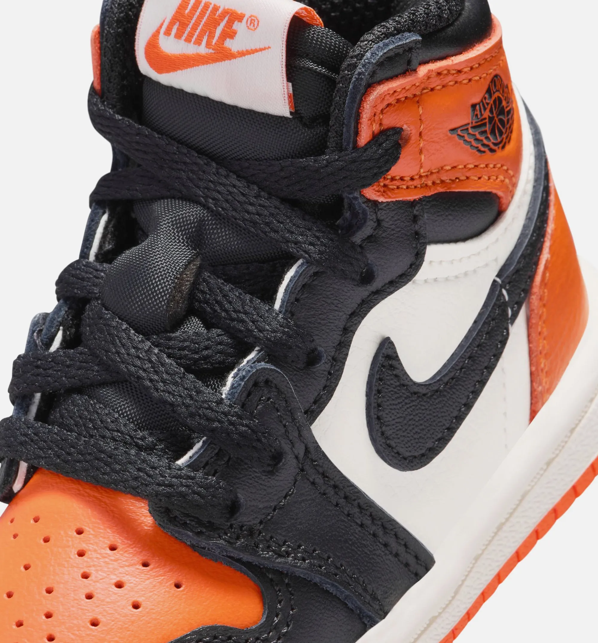 Air Jordan 1 Retro High Og Shattered Backboard Infant Toddler Lifestyle Shoe - Black/Black/Sail/Starfish Fashion Sneakers Casual Comfort