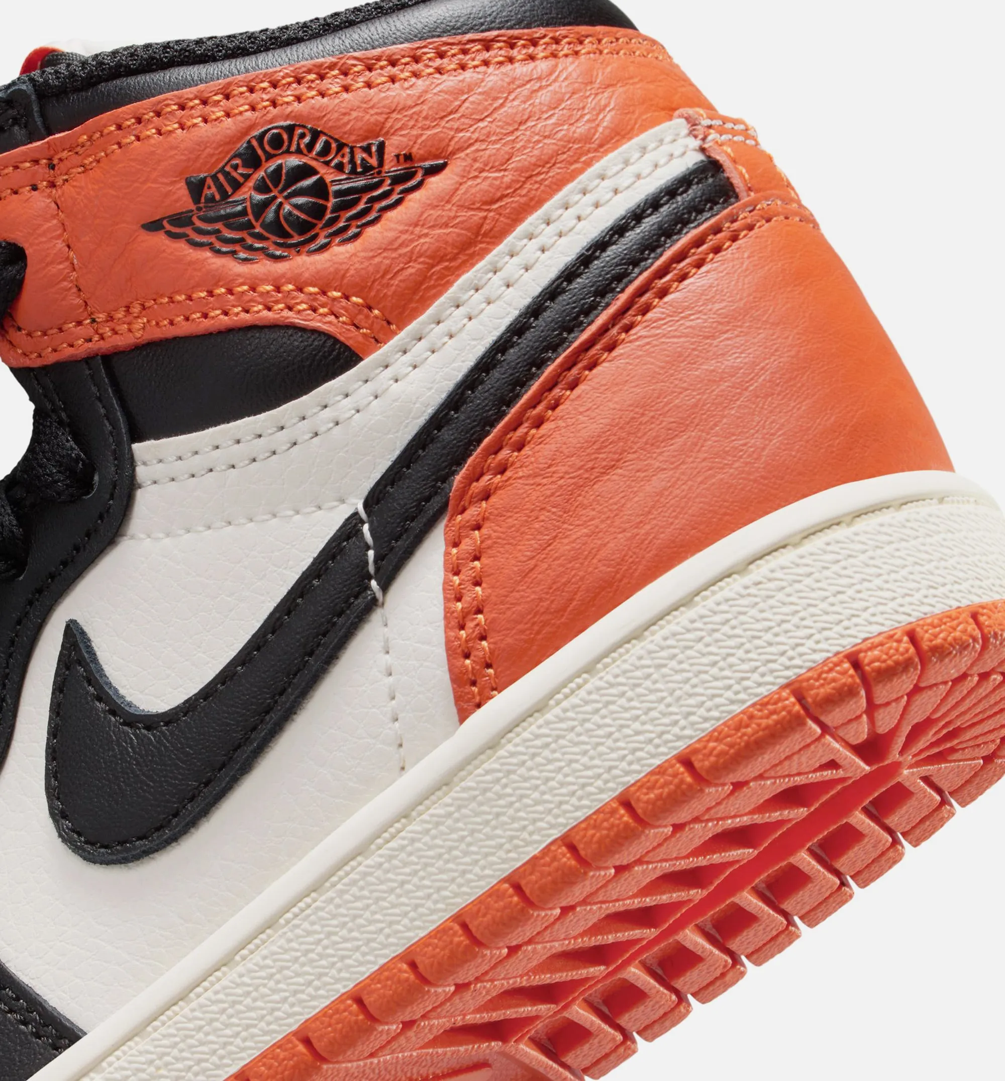 Rugged Air Jordan 1 Retro High Og Shattered Backboard Preschool Lifestyle Shoe - Black/Black/Sail/Starfish