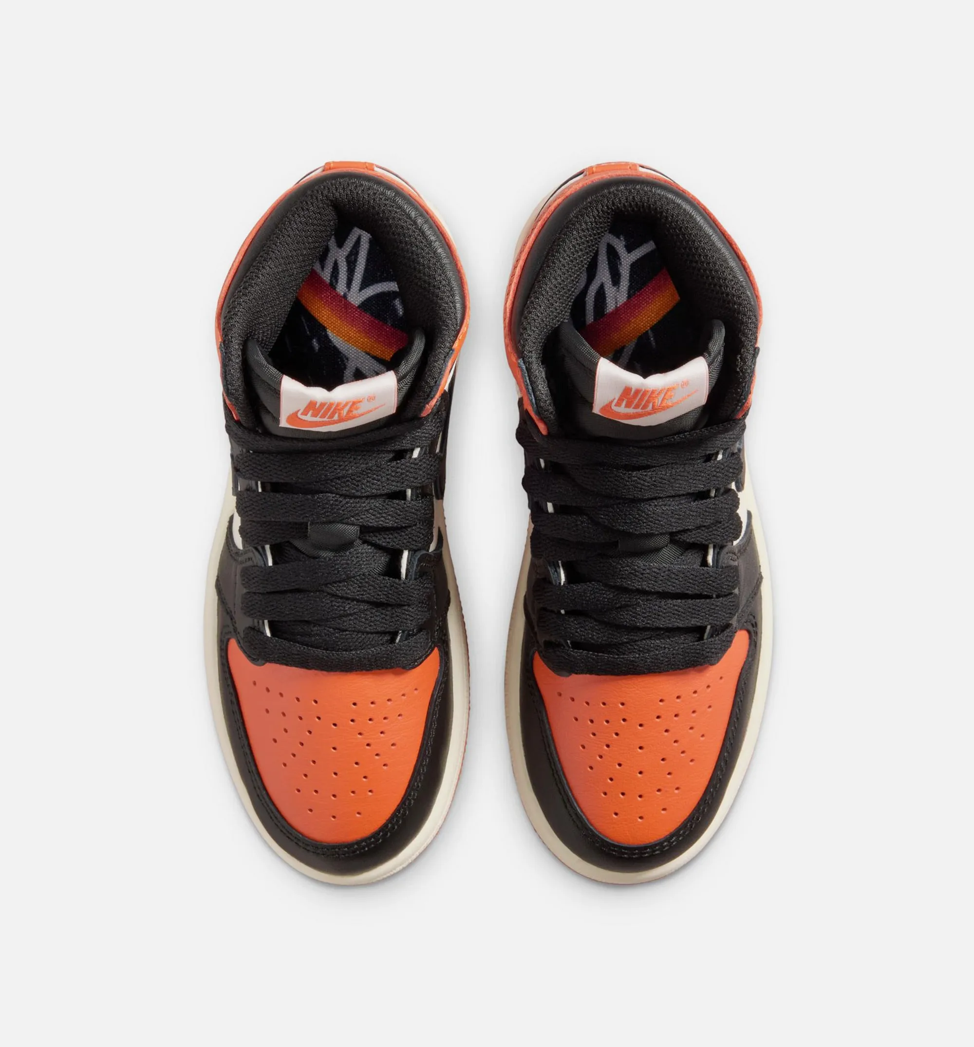 Air Jordan 1 Retro High Og Shattered Backboard Preschool Lifestyle Shoe - Black/Black/Sail/Starfish Waterproof