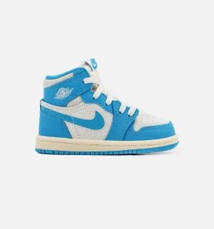 Slip On Shoes Standing Shoes Air Jordan 1 Retro High Og Unc Reimagined Infant/Toddler Shoe - Dark Powder Blue/Sail Free Shipping