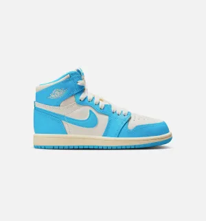 Easy On/Off Leather Shoes Air Jordan 1 Retro High Og Unc Reimagined Preschool Lifestyle Shoe - Dark Powder Blue/Sail Free Shipping