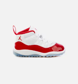 Air Jordan 11 Retro Infant Toddler Lifestyle Shoe - White/Red Travel Ready