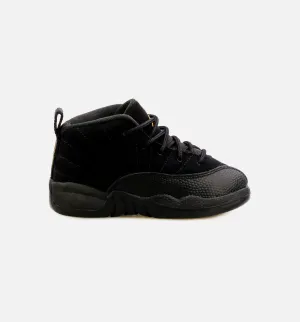 Travel Footwear Air Jordan 12 Retro Black Taxi Infant Toddler Lifestyle Shoe - Black Free Shipping