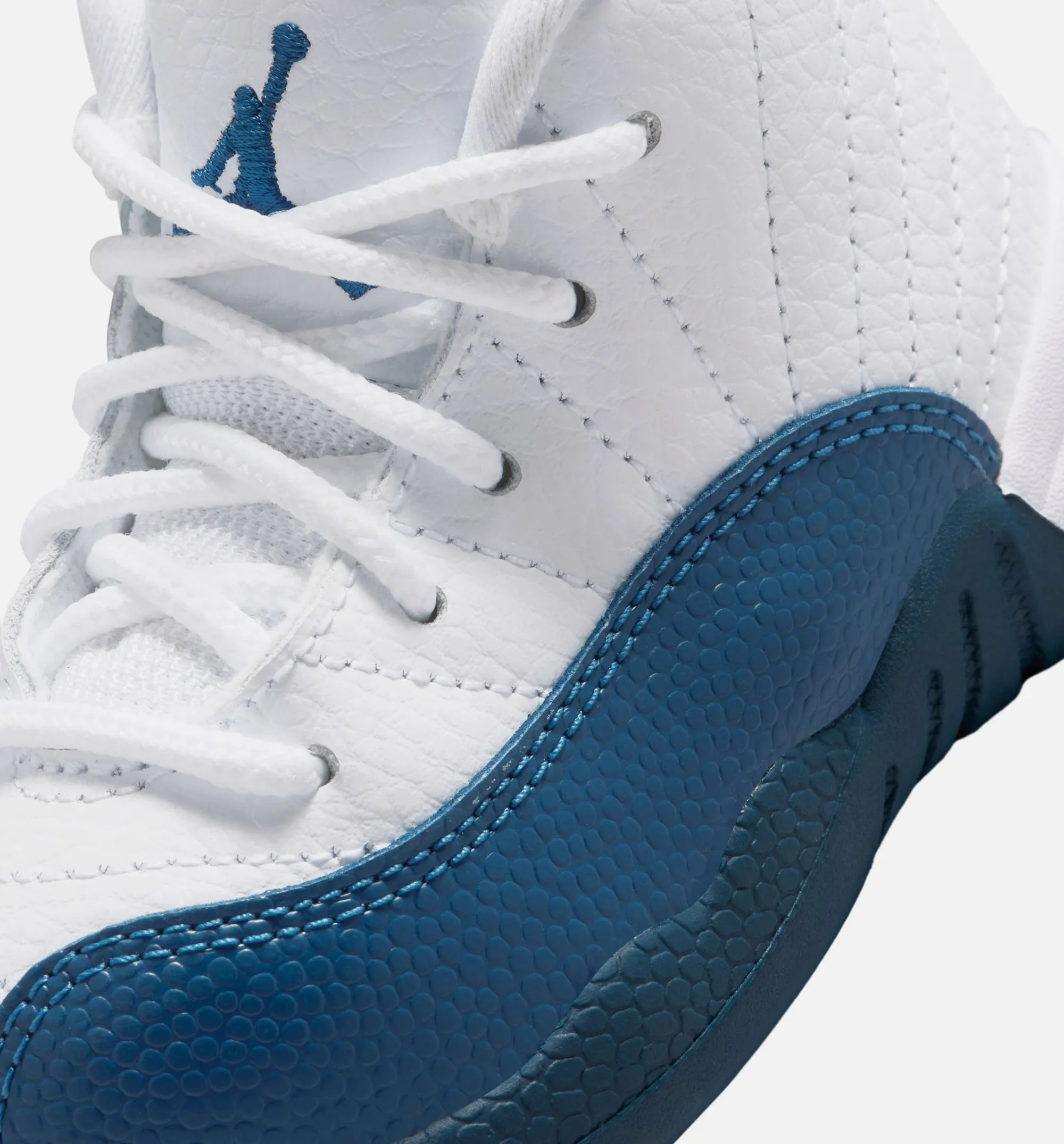 Air Jordan 12 Retro French Blue Infant Toddler Lifestyle Shoe - White/French Blue/Metallic Silver/Varsity Red Comfort Sole Moisture Wicking