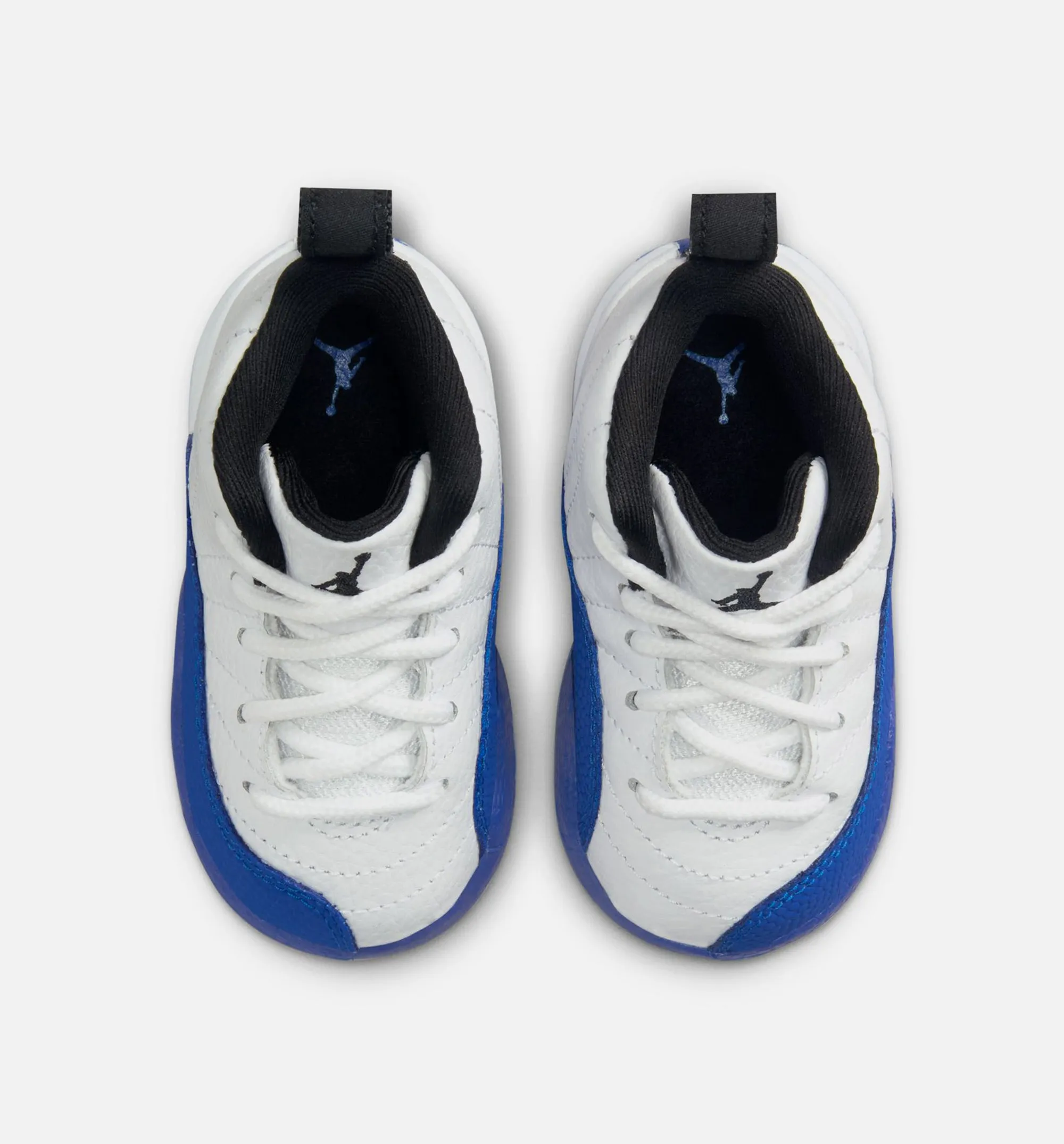 Air Jordan 12 Retro White And Game Royal Infant Toddler Lifestyle Shoe - White/Black/Game Royal Essential Footwear Everyday Footwear