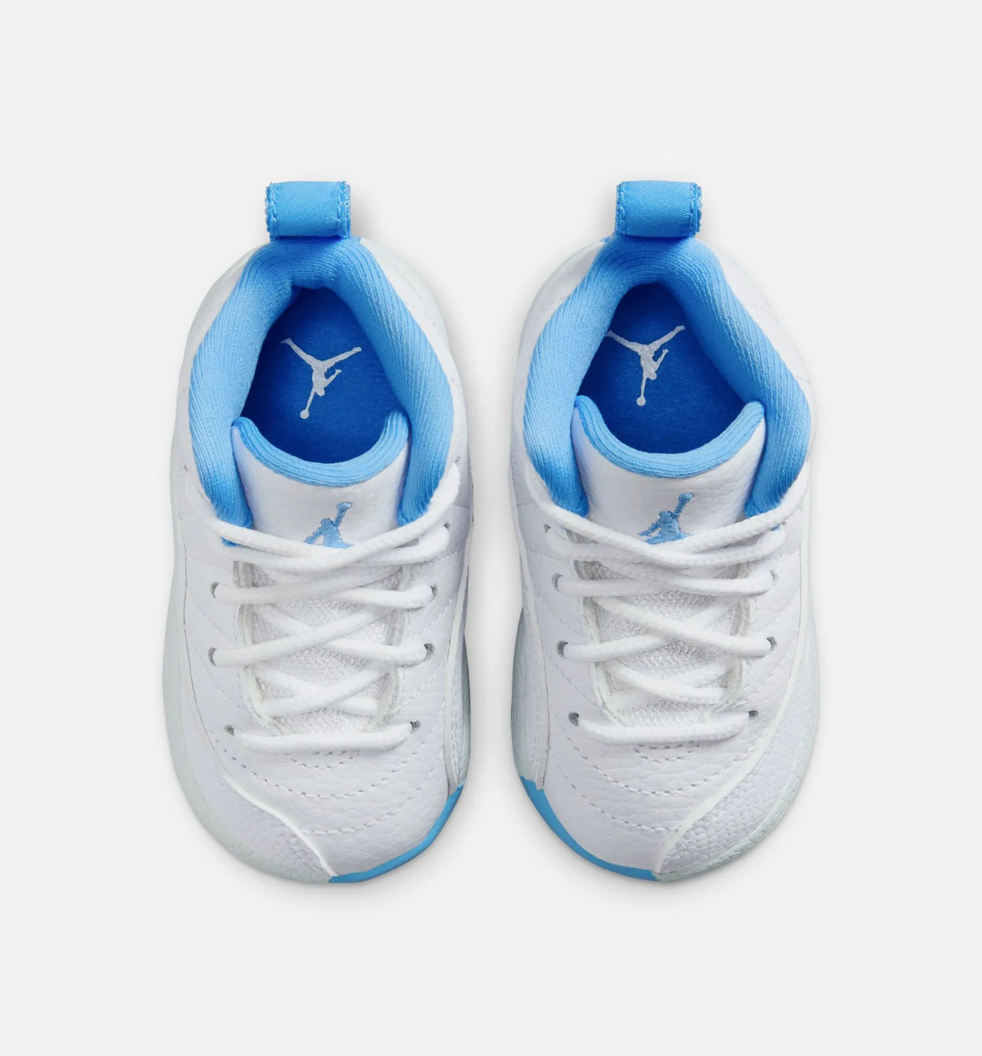 Air Jordan 12 Retro White And University Blue Infant Toddler Lifestyle Shoe - White/University Blue/Metallic Silver Free Shipping Functional Footwear Classic Sneakers