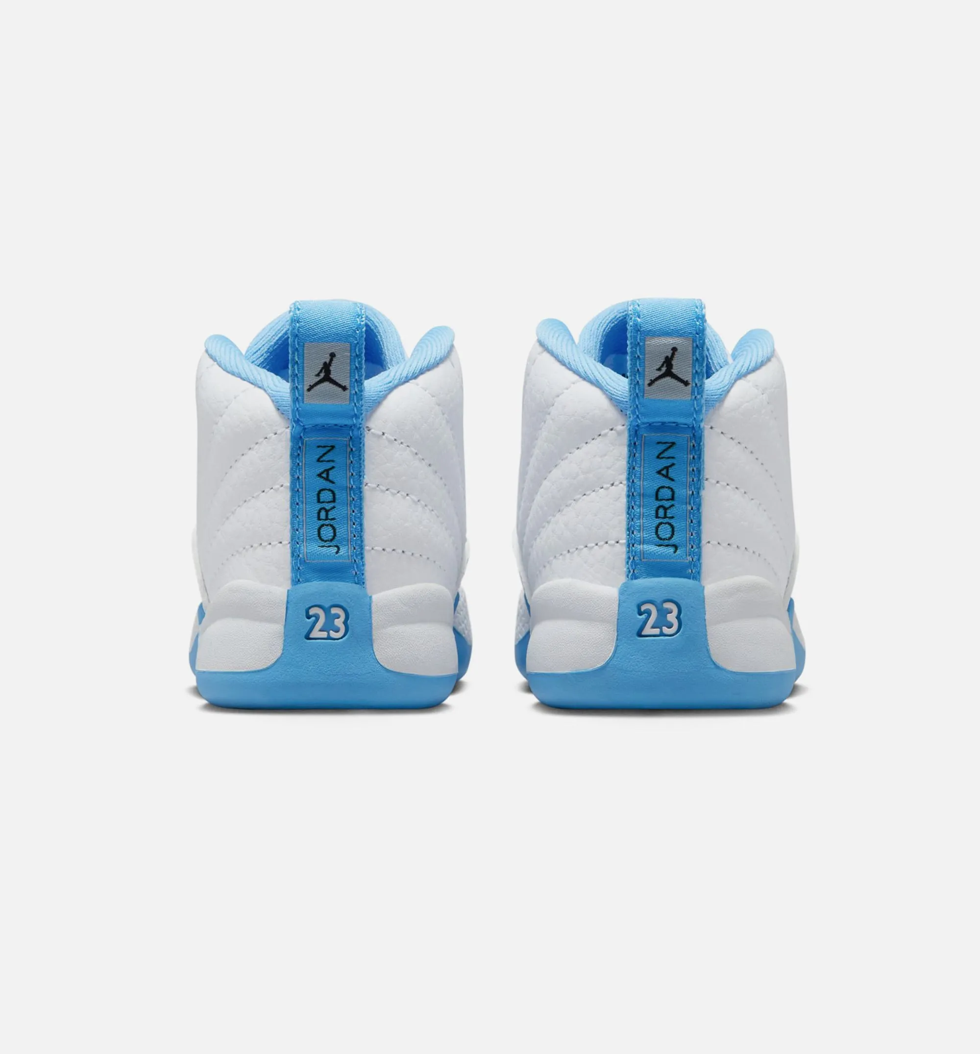 Air Jordan 12 Retro White And University Blue Infant Toddler Lifestyle Shoe - White/University Blue/Metallic Silver Free Shipping Orthotic Friendly