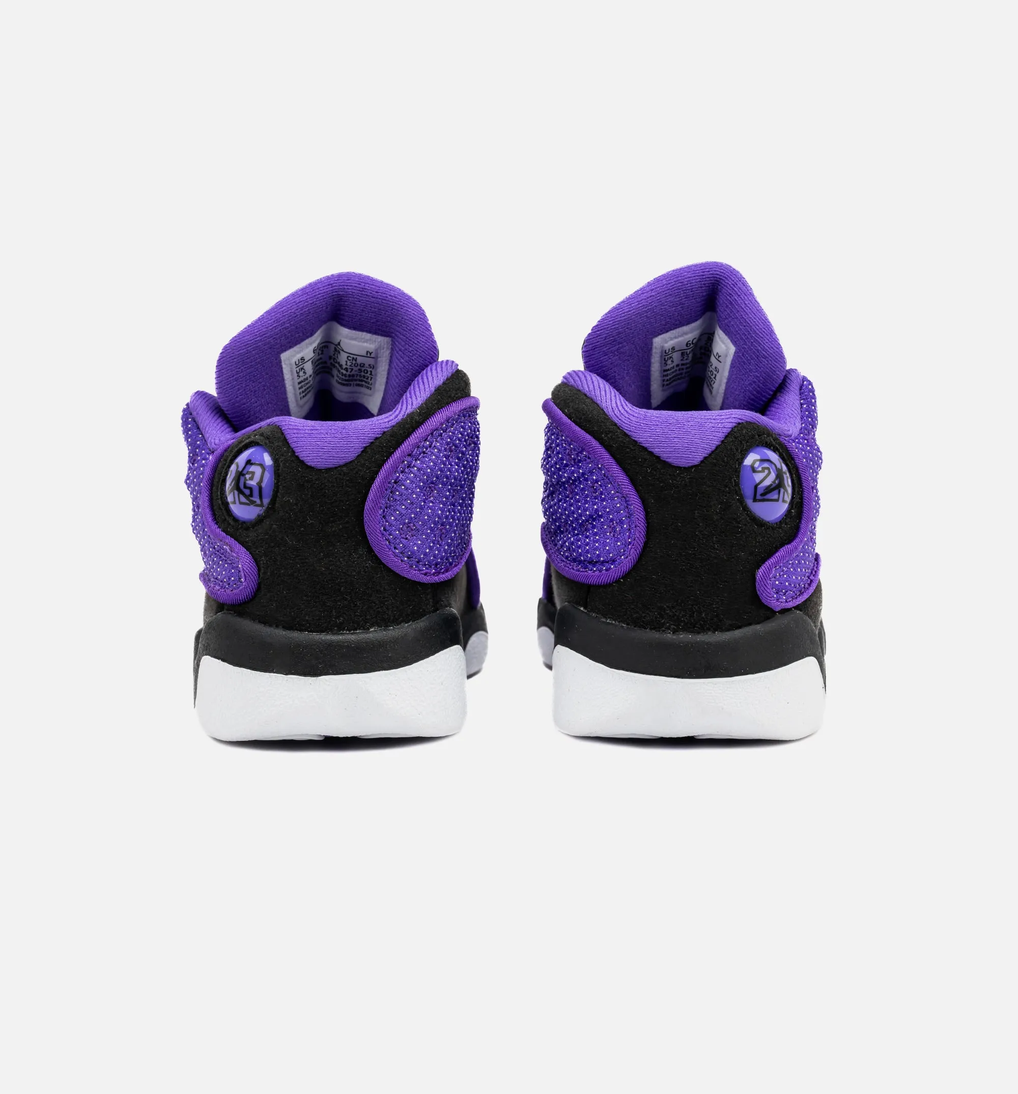 Air Jordan 13 Retro Purple Venom Infant Toddler Lifestyle Shoe - Black/Purple Minimalist Shoes Pain Relief