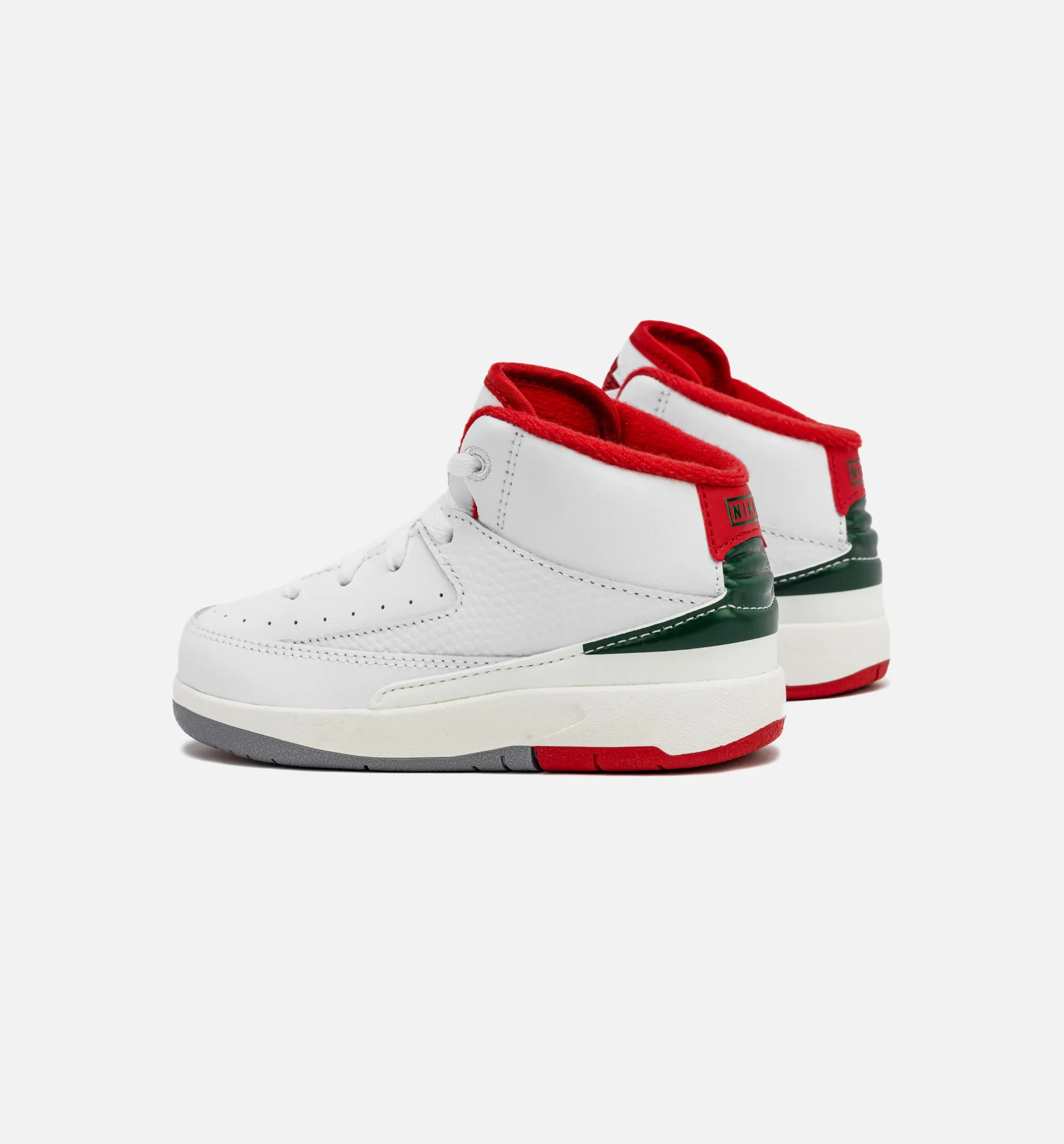 Stable Fashion Footwear Air Jordan 2 Retro Italy Infant Toddler Lifestyle Shoe - Black/Fire Red/Sail/Cement Grey
