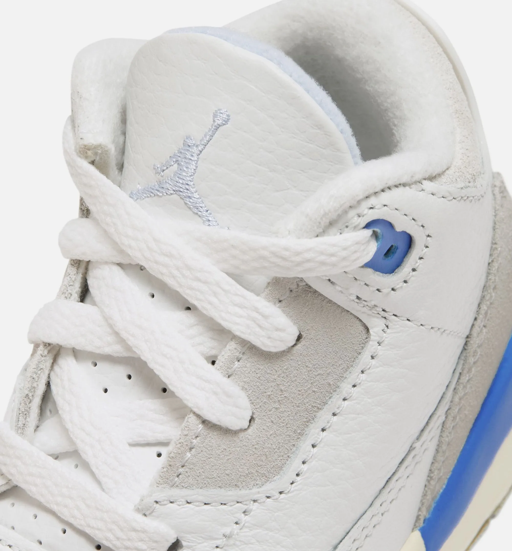 Air Jordan 3 Retro Lucky Shorts Infant Toddler Lifestyle Shoe - Summit White/Hydrogen Blue/Legend Blue Secure Fit Odor Control