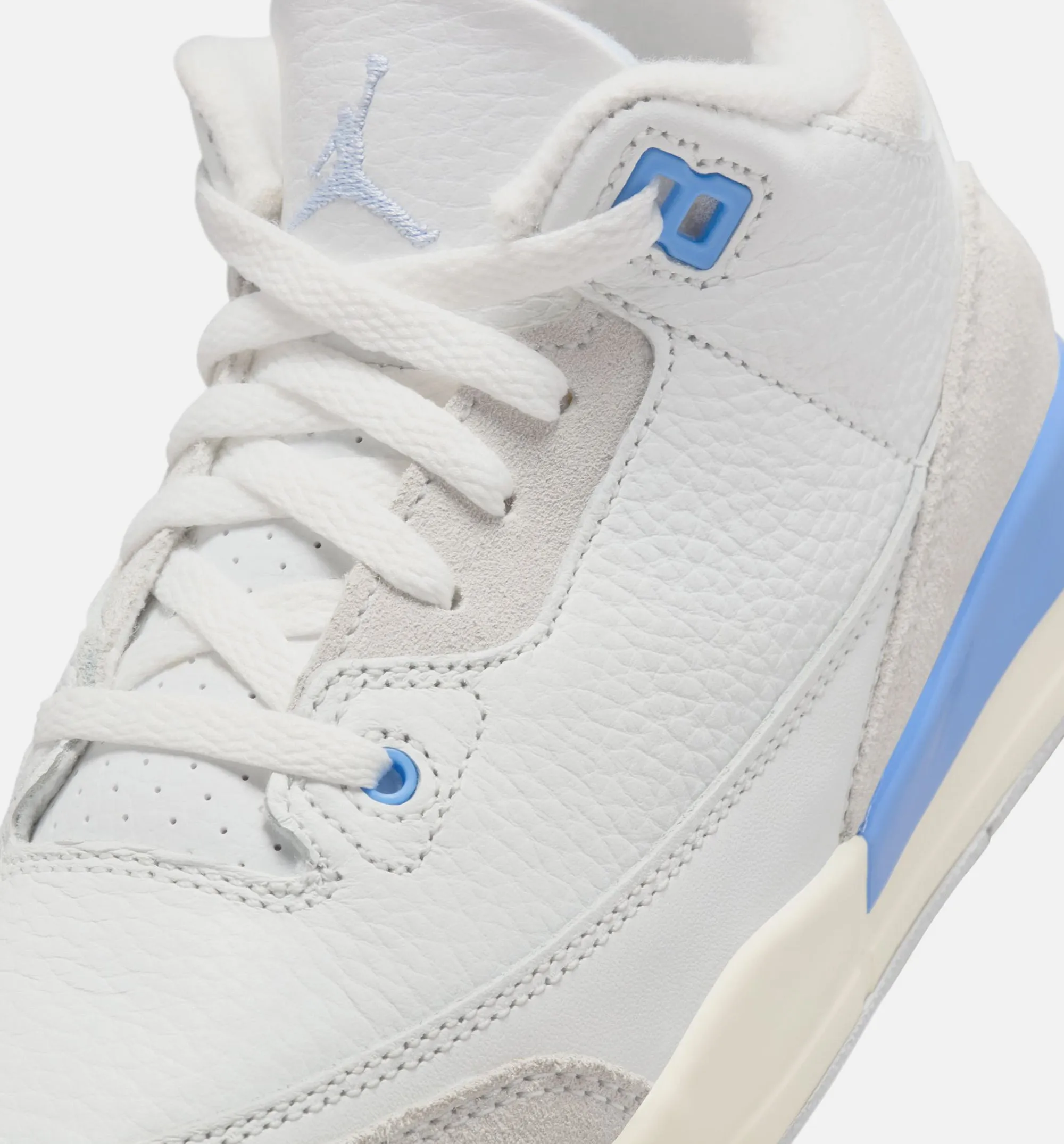 Minimalist Supportive Shoes Air Jordan 3 Retro Lucky Shorts Preschool Lifestyle Shoe - Summit White/Hydrogen Blue/Legend Blue