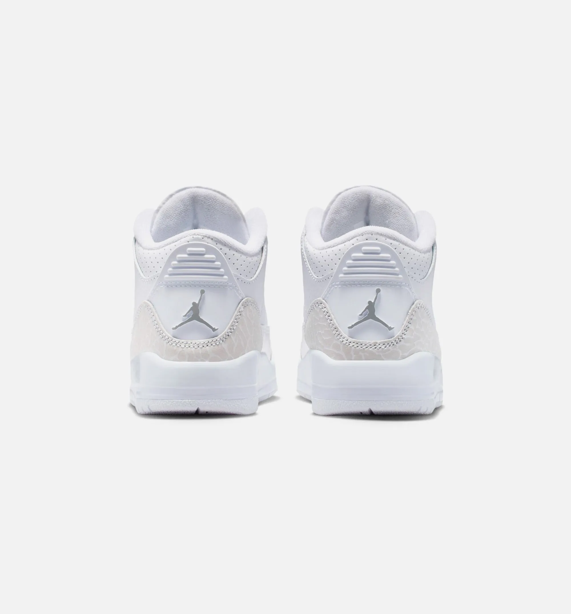 Air Jordan 3 Retro White And Silver Preschool Lifestyle Shoe - White/Metallic Silver Free Shipping Minimalist Shoes