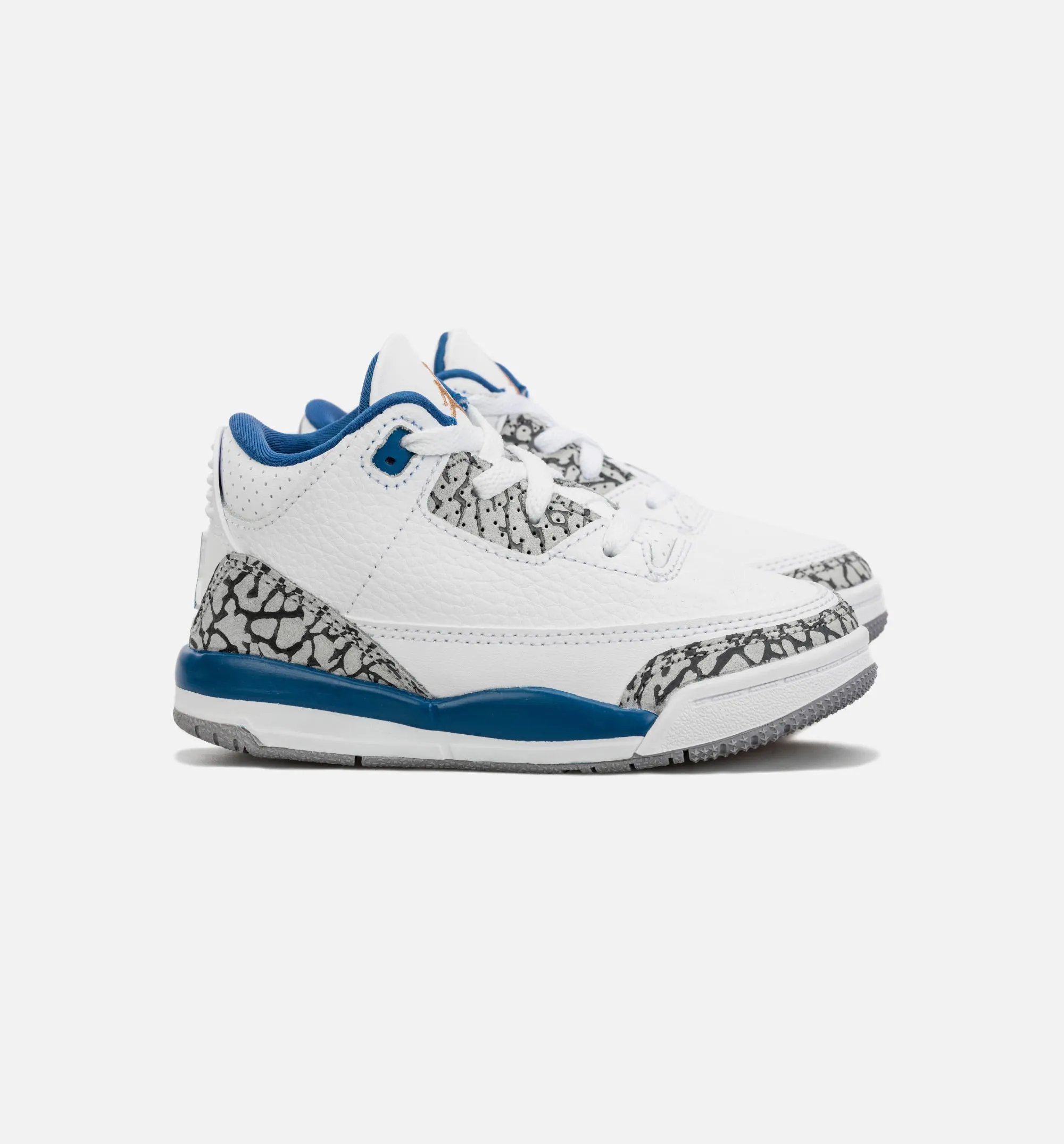 Air Jordan 3 Retro Wizards True Blue Infant Toddler Lifestyle Shoe - White/Blue Rugged Sole