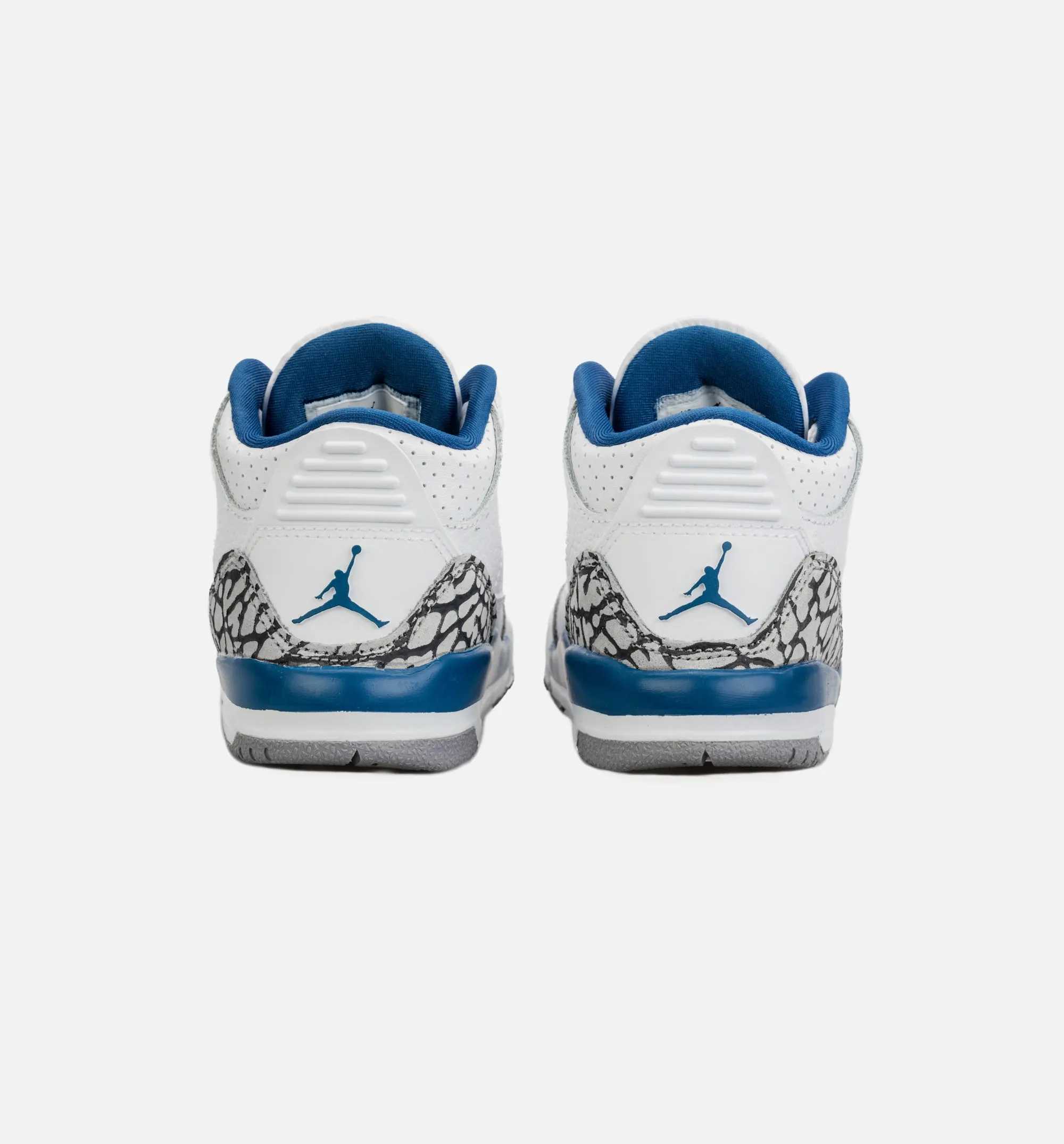 Air Jordan 3 Retro Wizards True Blue Infant Toddler Lifestyle Shoe - White/Blue Chic Footwear Premium Comfort
