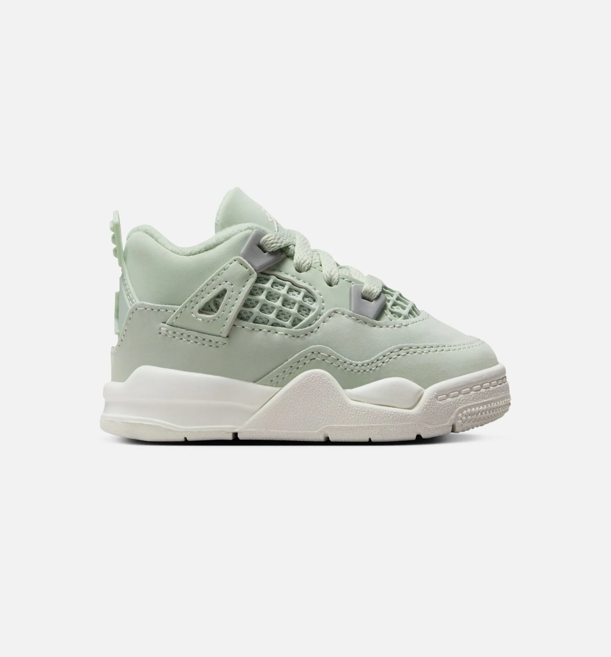 Air Jordan 4 Retro Abundance Infant Toddler Lifestyle Shoe - Seafoam/Sail/Metallic Silver Timeless