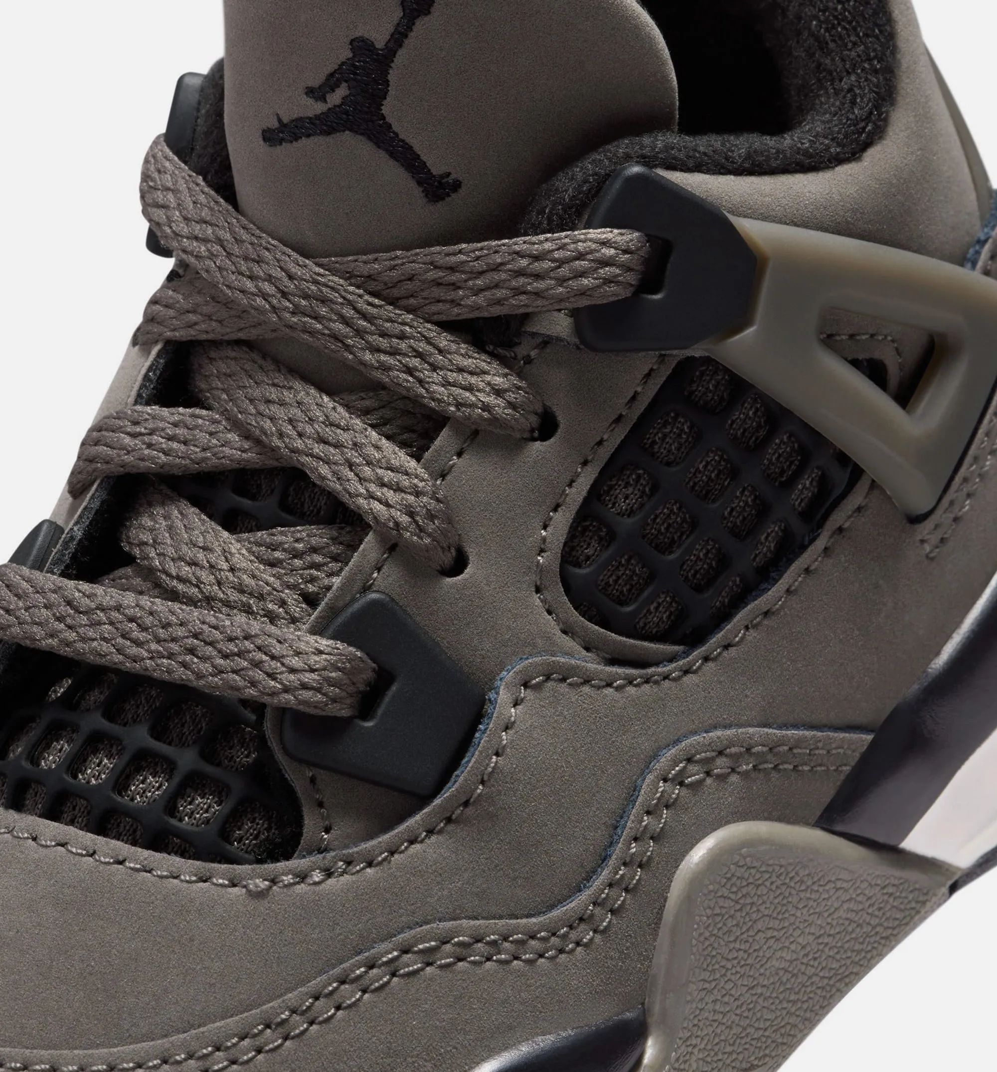Wide Fit Unisex Air Jordan 4 Retro Cave Stone And Black Infant Toddler Lifestyle Shoe - Cave Stone/Black/Moon Particle