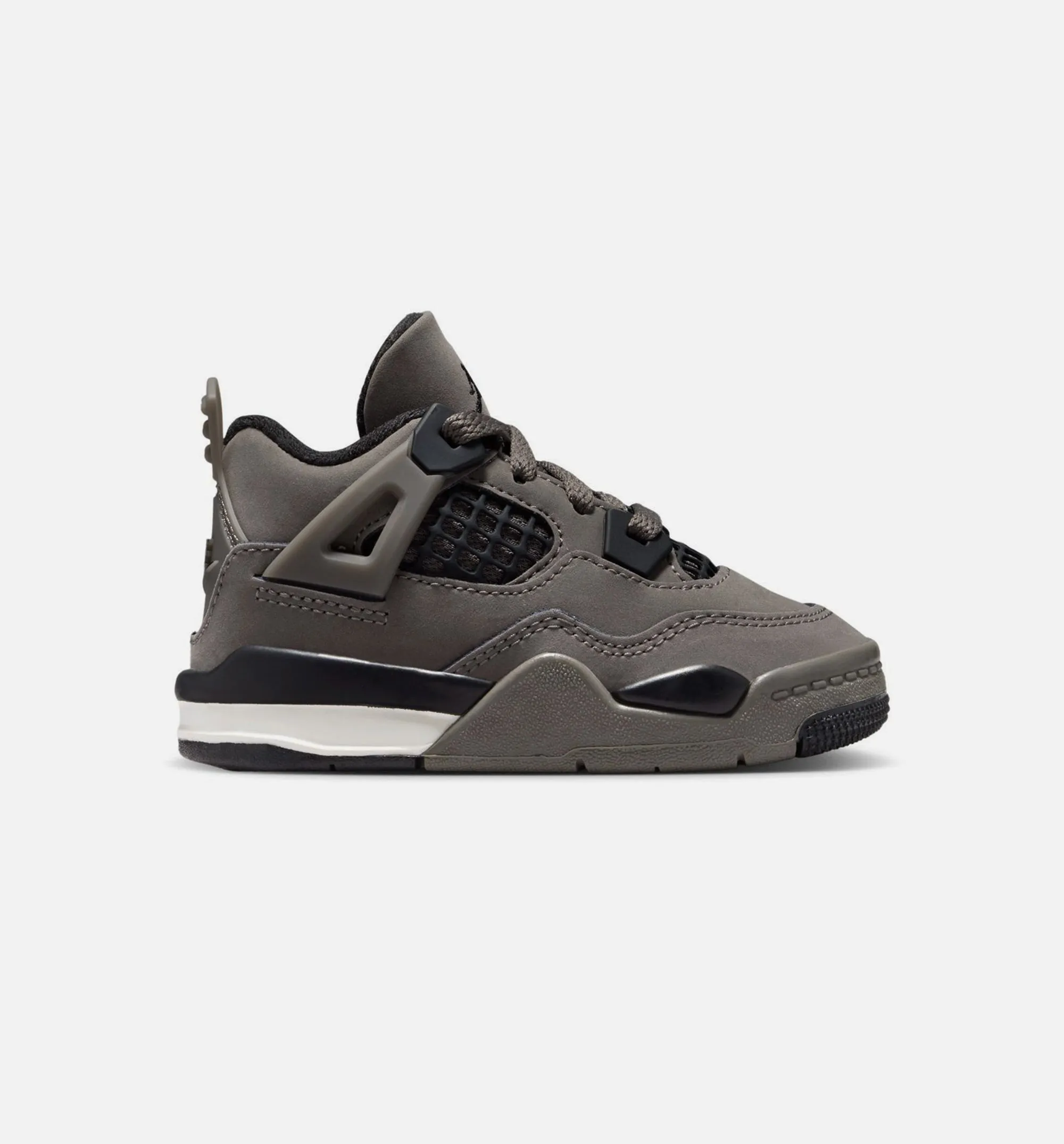 Minimalist Shoes Air Jordan 4 Retro Cave Stone And Black Infant Toddler Lifestyle Shoe - Cave Stone/Black/Moon Particle