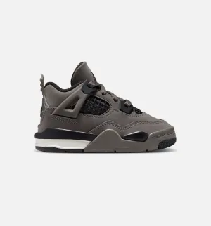 Air Jordan 4 Retro Cave Stone And Black Infant Toddler Lifestyle Shoe - Cave Stone/Black/Moon Particle Daylong Comfort Flexible