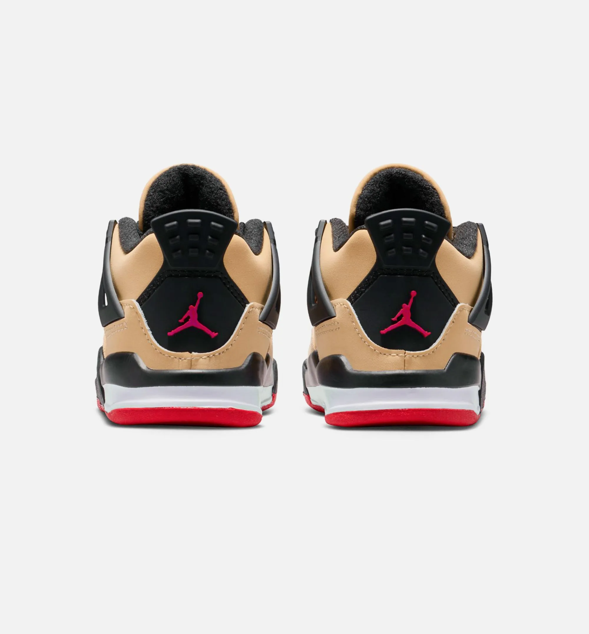 Air Jordan 4 Retro Infant Toddler Lifestyle Shoe - Sesame/Fire Red/Black/White Fashion Sneakers