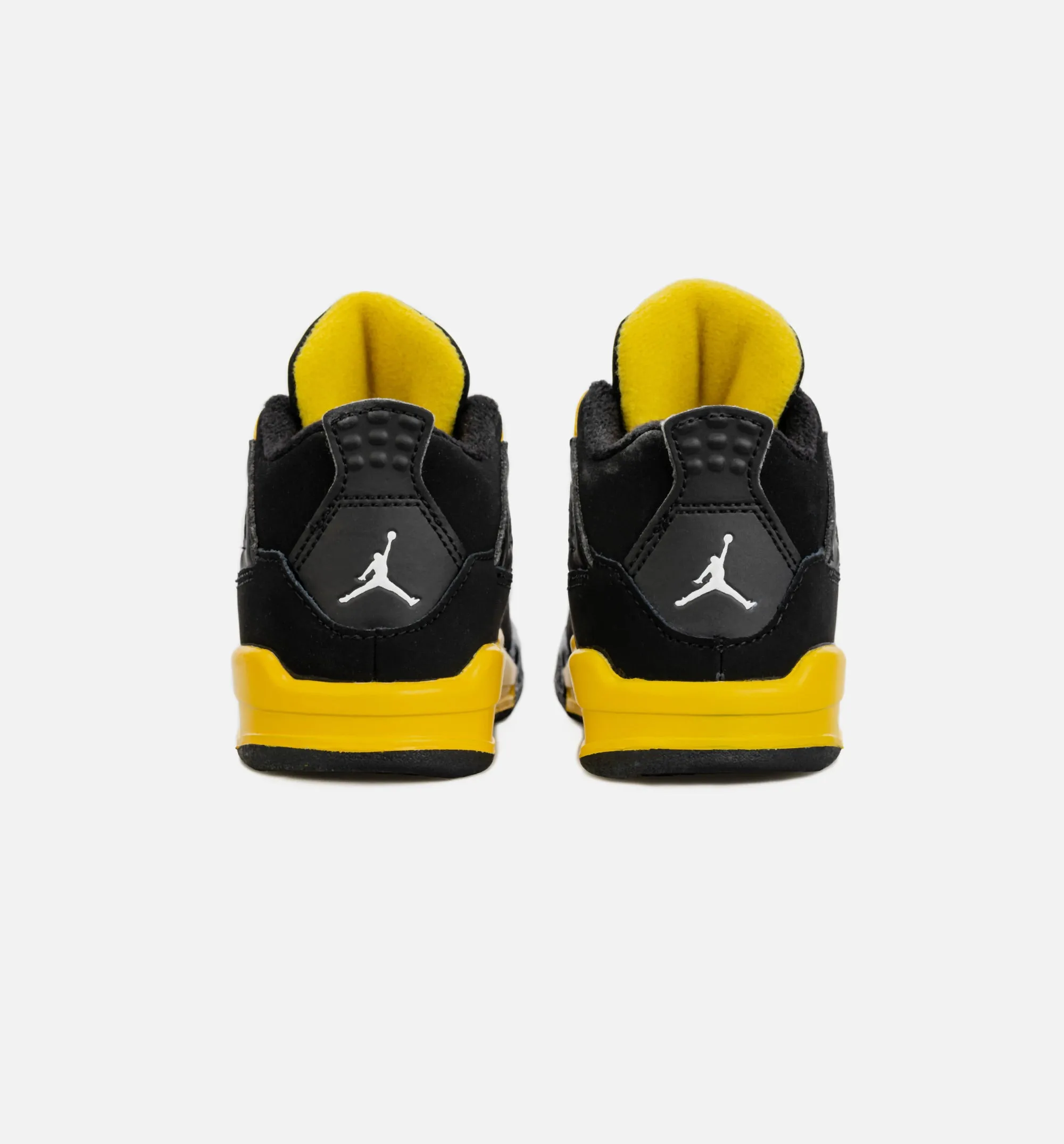 Air Jordan 4 Retro Thunder Infant Toddler Lifestyle Shoe - Black/Yellow Minimalist