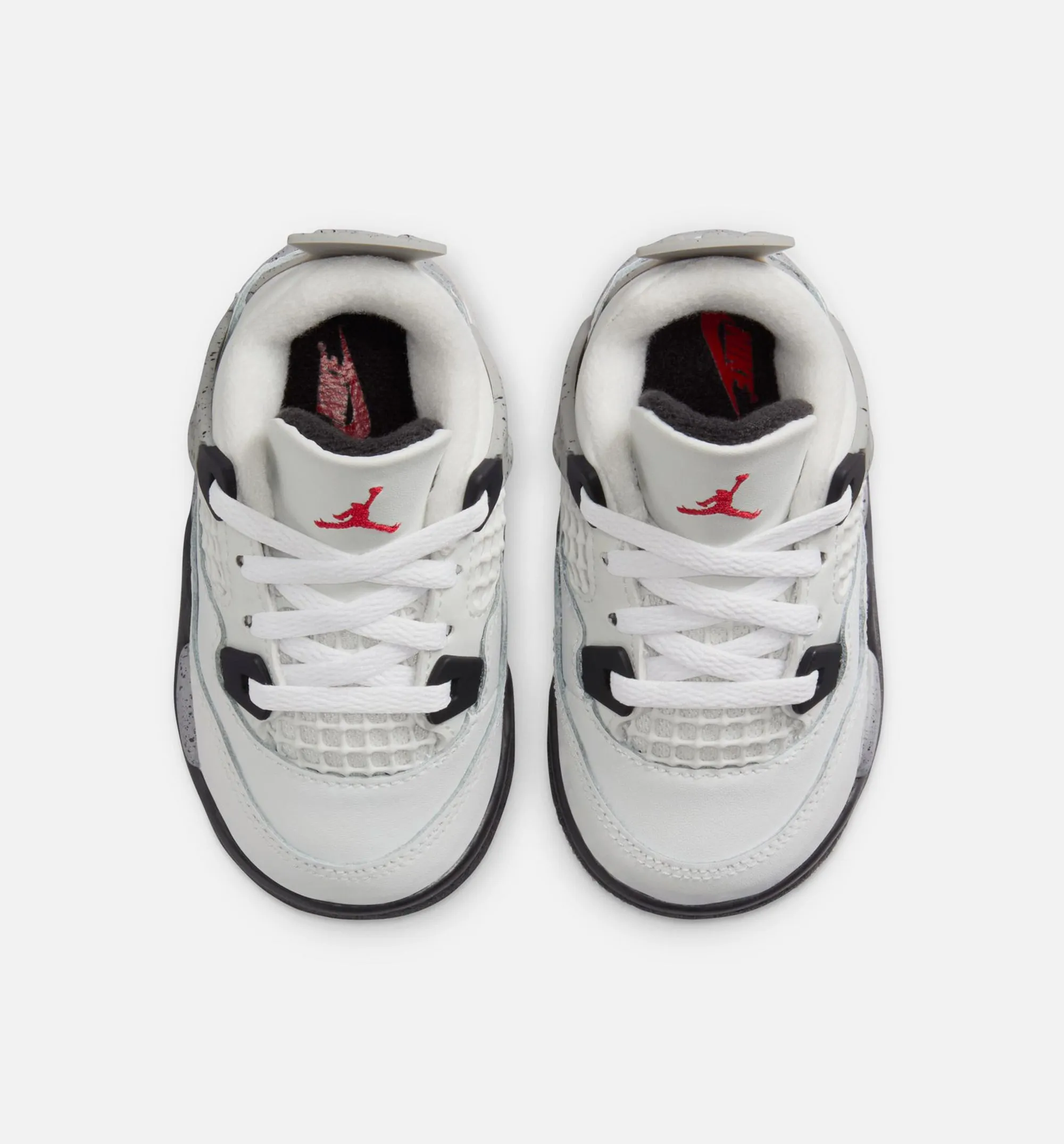 Sustainable Air Jordan 4 Retro White Cement Infant Toddler Lifestyle Shoe - Summit White/Fire Red/Cement Grey/Black