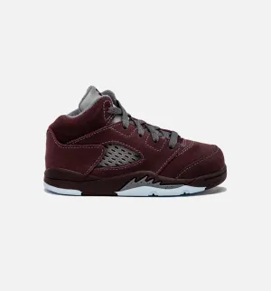 Air Jordan 5 Retro Se Burgundy Infant Toddler Lifestyle Shoe - Burgundy Easy Clean