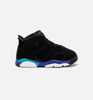 Supportive Footwear Air Jordan 6 Retro Aqua Infant Toddler Lifestyle Shoe - Black/Aquatone/Bright Concord