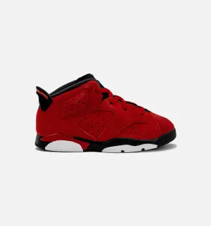 Air Jordan 6 Retro Toro Bravo Infant Toddler Lifestyle Shoe - Red/Black Smart Casual Footwear