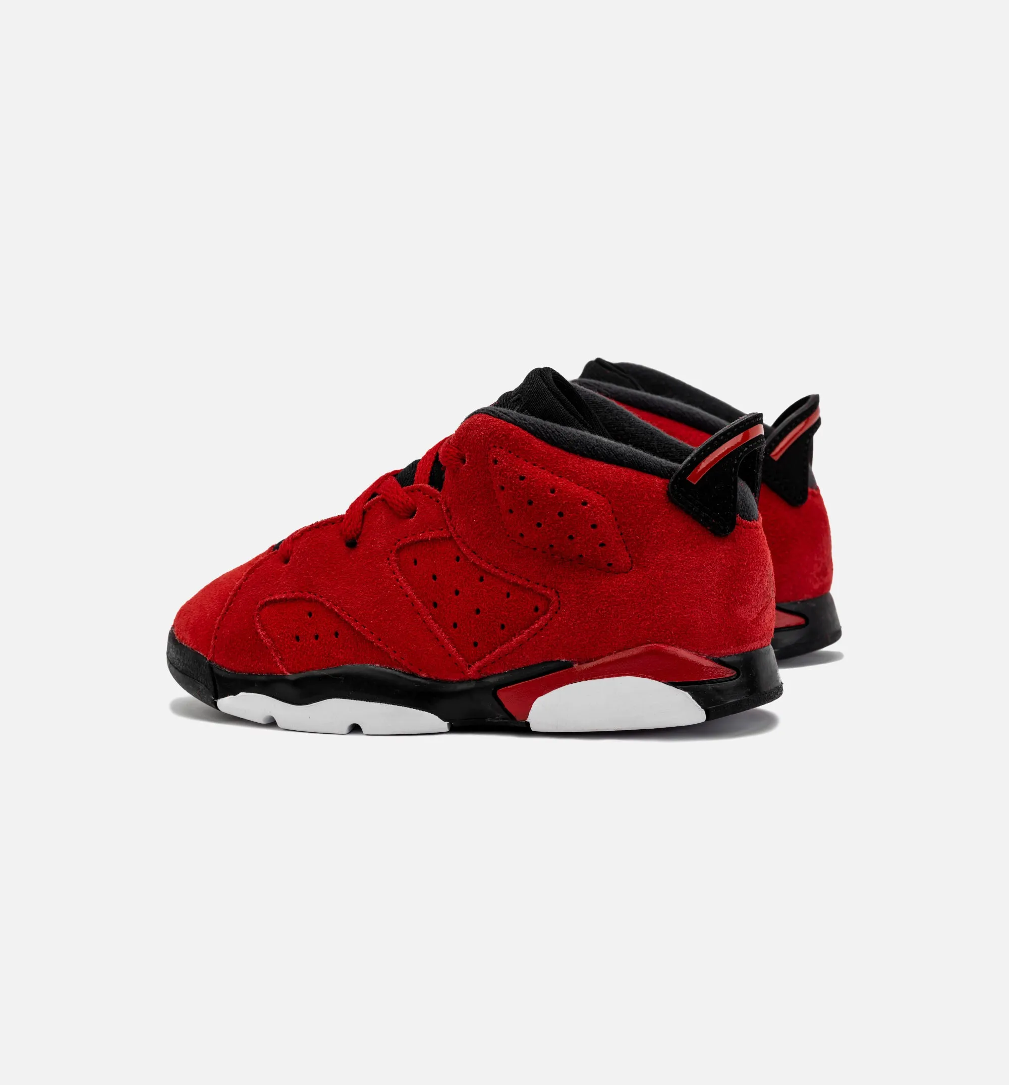 Shock Absorbing Air Jordan 6 Retro Toro Bravo Infant Toddler Lifestyle Shoe - Red/Black